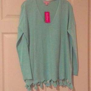 Lilly Pulitzer Martine Sweater, heathered aqua sky